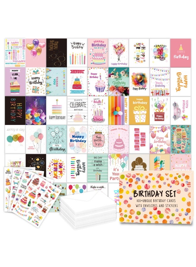 Capstro Birthday Greeting Cards Set – Cards with Envelopes for Handwritten Messages, Celebrations & Creative Gifting | Party & Craft Card Collection – Large Quantity Pack - Image 1